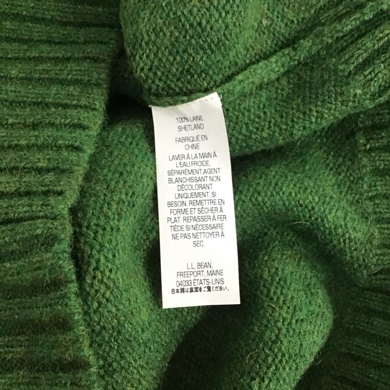 エルエルビーン L.L.Bean ニット、セーター 長袖 271087 クルーネック タグ付き M 無地 緑 / グリーン / メンズ USED 古着 中古 10111246
