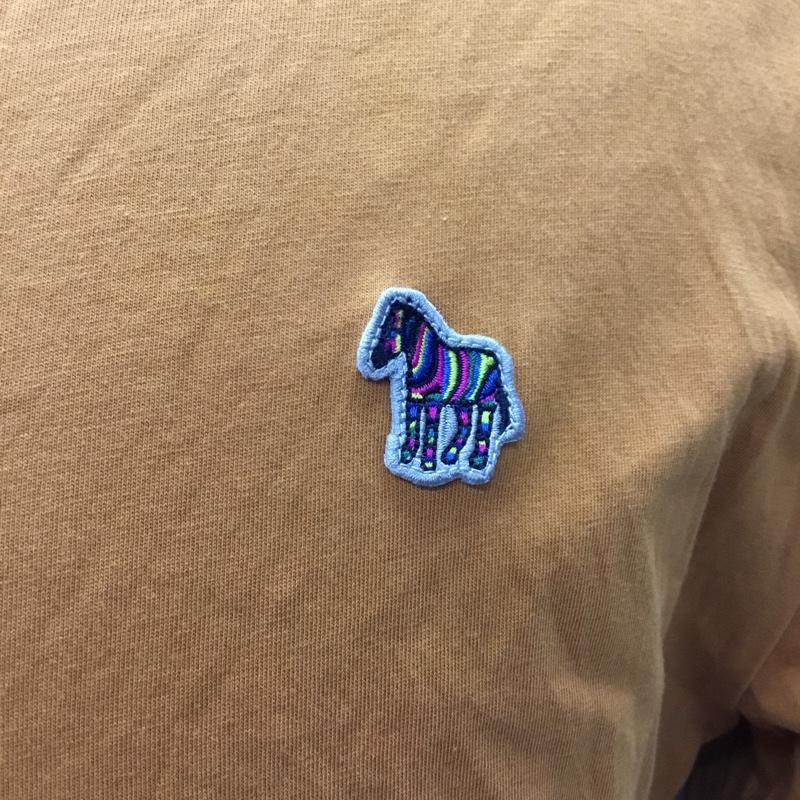 ポールスミス Paul Smith Tシャツ 長袖 長袖カットソー ロングスリーブカットソー クルーネックカットソー L ロゴ、文字 キャメル / キャメル / メンズ USED 古着 中古 10106580