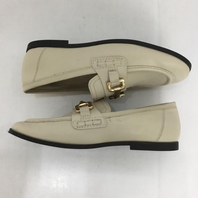 ザラ ZARA ローファー ローファー 2502 230 002 ビットローファー EU35 無地 アイボリー / アイボリー / レディース USED 古着 中古 10126442