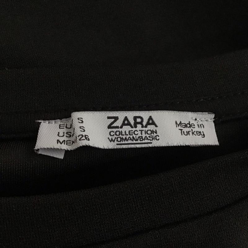 ザラ ZARA ワンピース ひざ丈スカート 5039/050/800 S 無地 黒 / ブラック /  レディース USED 古着 中古 10133689