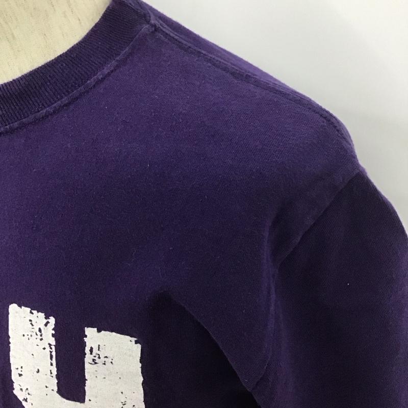 チャンピオン Champion Tシャツ 半袖 半袖カットソー プリントTシャツ クルーネックカットソー M プリント 紫 / パープル / メンズ USED 古着 中古 10107213