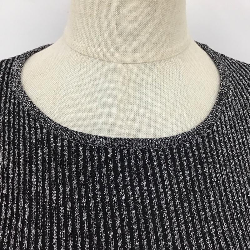 ザラ ZARA カットソー 長袖 3519 168 808 クロップド丈 ラメ S 無地 黒 / ブラック /  レディース USED 古着 中古 10113482