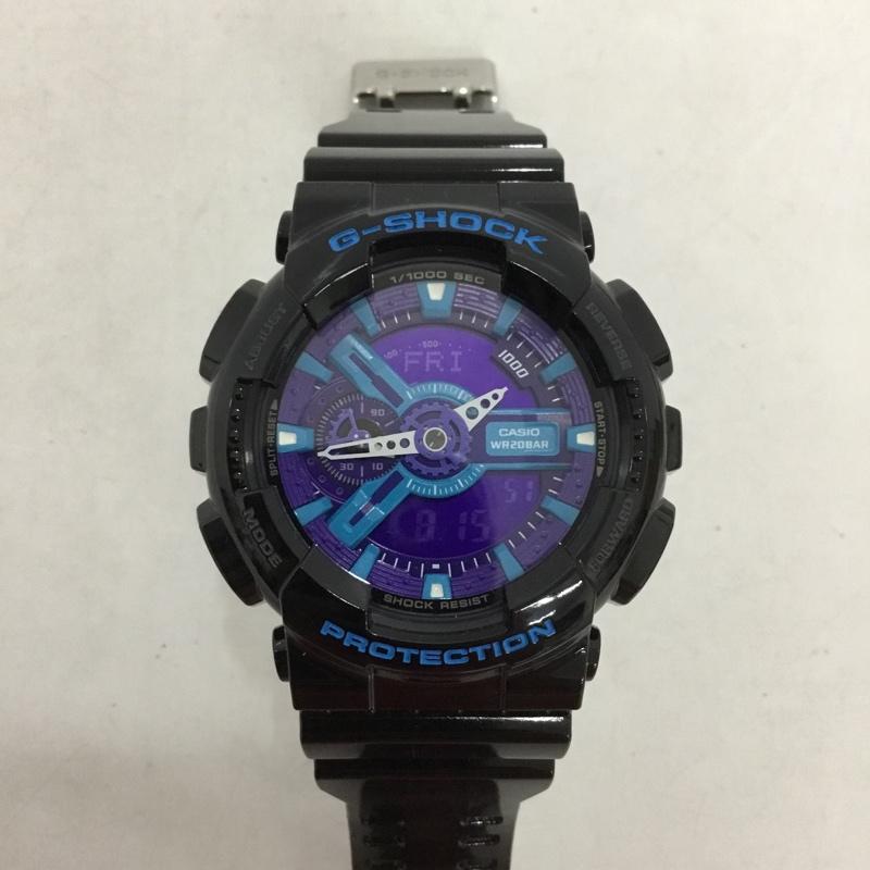 ジーショック G-SHOCK 腕時計 アナログ(クォーツ式) GA-110HC Hyper Colors ロゴ、文字 黒 / ブラック / メンズ USED 古着 中古 10136355