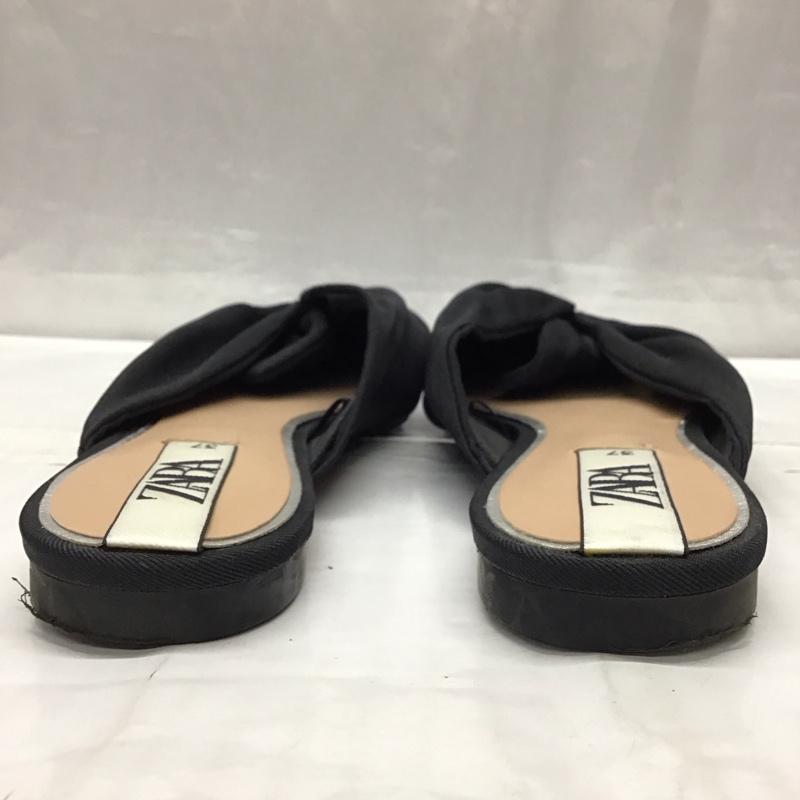 ザラ ZARA ミュール ミュール 7526 001 040 37 無地 黒 / ブラック / レディース USED 古着 中古 10118413