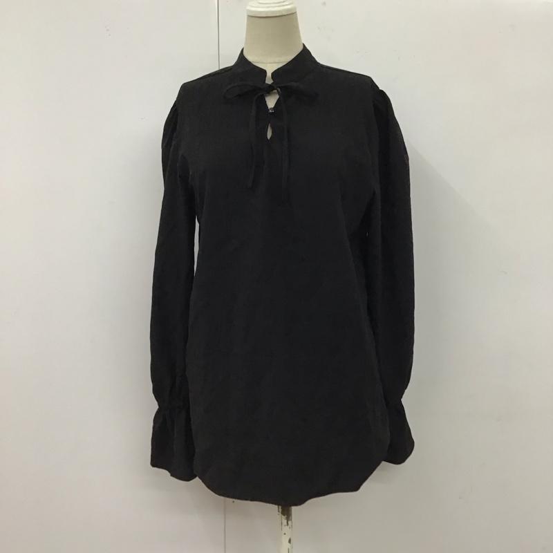 ヘザー Heather カットソー 長袖 長袖カットソー フレアシャツ プルオーバーシャツ FREE 無地 黒 / ブラック / レディース USED 古着 中古 10115910
