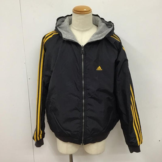 アディダス adidas ジャケット、上着 ジャケット、ブレザー ジップアップジャケット ナイロンジャケット アウター パーカー リバーシブル ロゴ、文字 黒 / ブラック /  メンズ USED 古着 中古 10127933