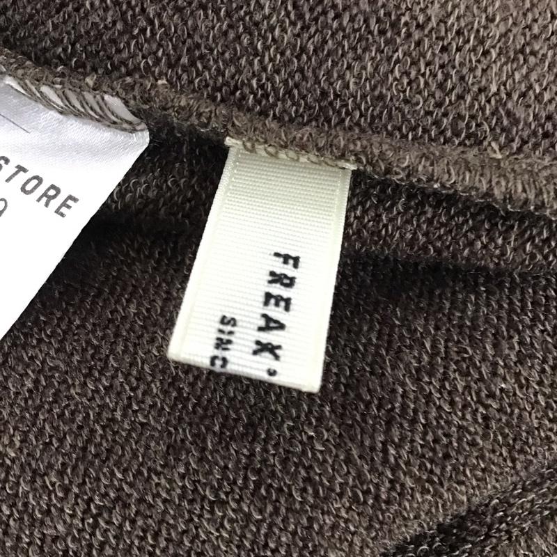 フリークスストア FREAK S STORE カーディガン 長袖 長袖カーディガン 長袖カットソー ノーカラージャケット 前開カーディガン FREE 無地 茶 / ブラウン / レディース USED 古着 中古 10122424