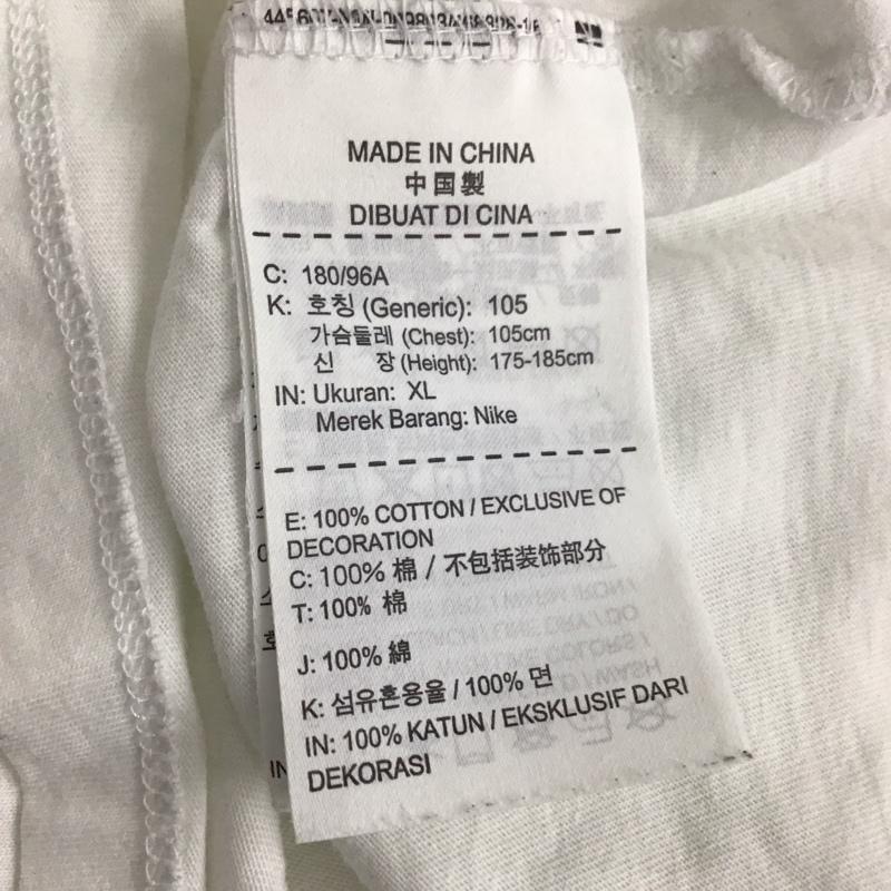 ナイキ NIKE カットソー 長袖 923451-100 フラワープリント 長袖カットソー クルーネックカットソー XL プリント 白 / ホワイト / メンズ USED 古着 中古 10136165