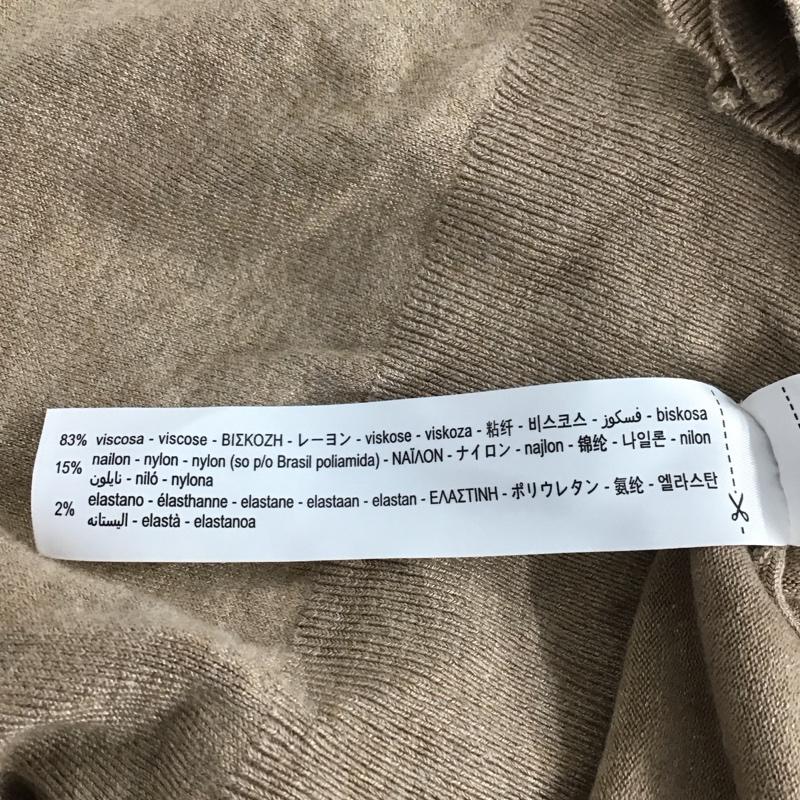 ザラ ZARA カーディガン 長袖 S 無地 茶 / ブラウン / レディース USED 古着 中古 10139393