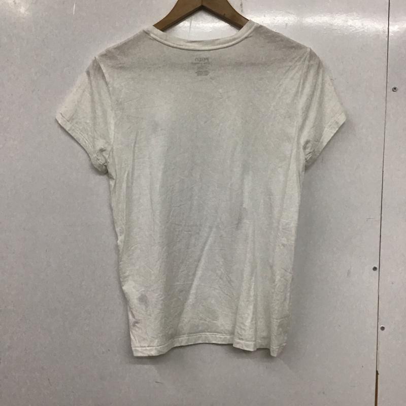 ポロバイラルフローレン Polo by RALPH LAUREN Tシャツ 半袖 半袖カットソー プリントTシャツ クルーネックカットソー M ロゴ、文字 白 / ホワイト / レディース USED 古着 中古 10138826