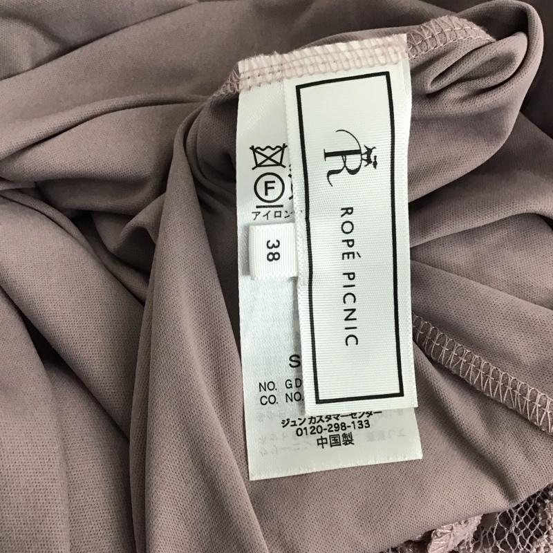 ロペピクニック ROPE PICNIC ワンピース ロングスカート 長袖ロングワンピース フレアスカート レース 38 総柄 紫 / パープル / レディース USED 古着 中古 10138393
