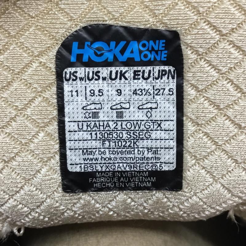ホカオネオネ HOKA ONEONE スニーカー スニーカー 1130530 KAHA 2 LOW GTX 27.5cm 箱有 トレッキング 27.5cm ロゴ、文字 ベージュ / ベージュ / メンズ USED 古着 中古 10117612
