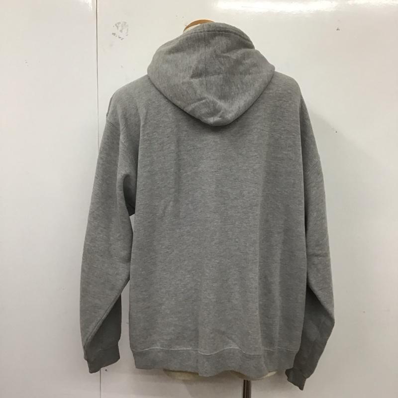 リーボック Reebok パーカー 長袖 長袖パーカー フード付きパーカー プリントスウェット トレーナー L ロゴ、文字 灰 / グレー /  メンズ USED 古着 中古 10124690