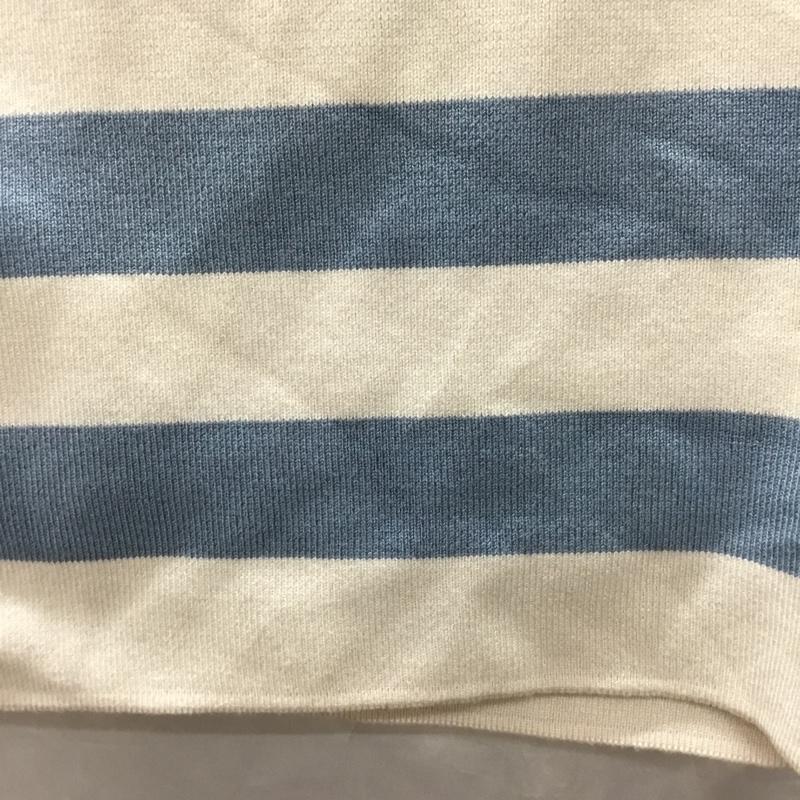 ザラ ZARA タンクトップ タンクトップ 3519 030 080 クロップド丈 ニット M ボーダー柄 アイボリー / アイボリー / X 水色 / ライトブルー / レディース USED 古着 中古 10118999