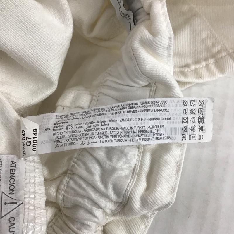 ザラ ZARA パンツ デニム、ジーンズ 5862 070 712 コットン テーパード ワイドパンツ 無地 オフホワイト / オフホワイト / レディース USED 古着 中古 10119626