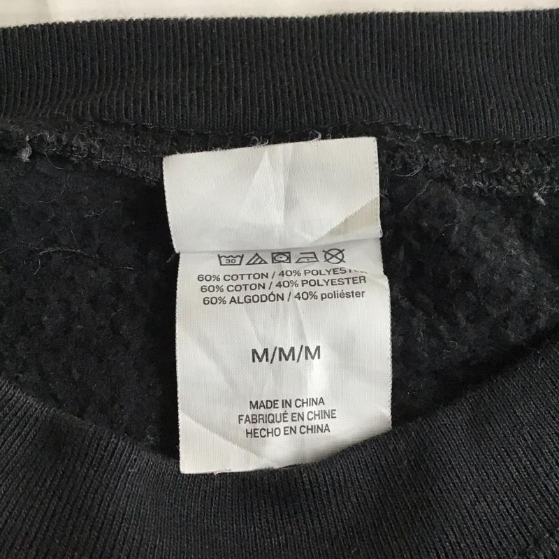 ヘインズ HANES トレーナー 長袖 薄手スウェット M ロゴ、文字 黒 / ブラック /  メンズ USED 古着 中古 10116823
