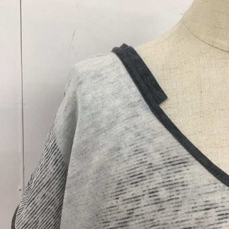 ディーゼル DIESEL Tシャツ 半袖 クルーネック S 総柄 灰 / グレー / レディース USED 古着 中古 10112340