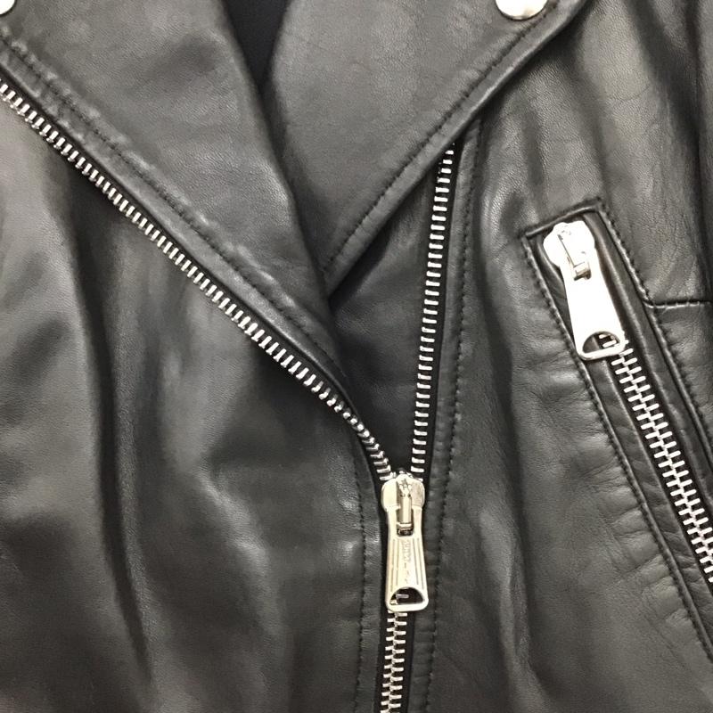 リプレイ REPLAY ジャケット、上着 ライダース W7232.000.82246 レザー 羊革 S 無地 黒 / ブラック / レディース USED 古着 中古 10133753