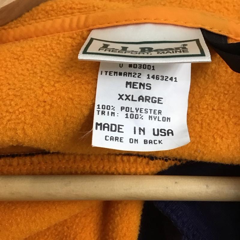 エルエルビーン L.L.Bean ジャケット、上着 ジャケット、ブレザー ジップアップジャケット フリースジャケット アウター XXL 無地 紺 / ネイビー / メンズ USED 古着 中古 10130637