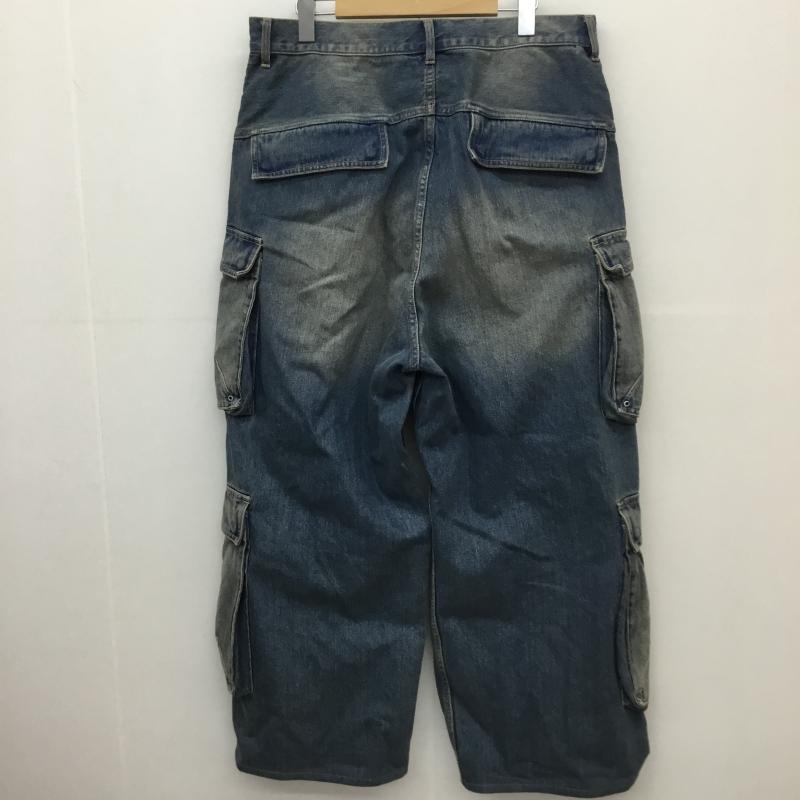 ビームス BEAMS パンツ ワークパンツ、ペインターパンツ FUTURE ARCHIVE  DENIM CARDO PANTS バギーシルエット XL 無地 青 / ブルー /  メンズ USED 古着 中古 10124453