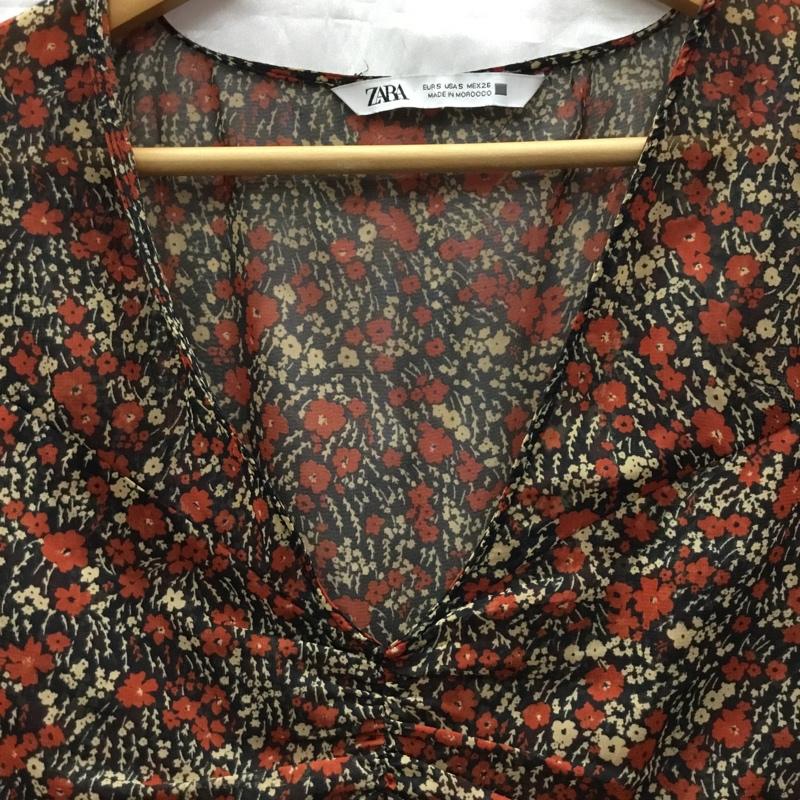 ザラ ZARA カットソー 長袖 S 総柄 マルチカラー / マルチカラー / レディース USED 古着 中古 10121967