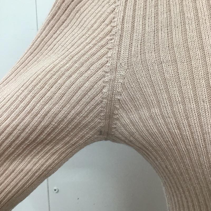 バーバリーブルーレーベル BURBERRY BLUE LABEL ニット、セーター 長袖 FB594-757-12 ウール タートルネック 38 ワンポイント 桃 / ピンク /  レディース USED 古着 中古 10116716