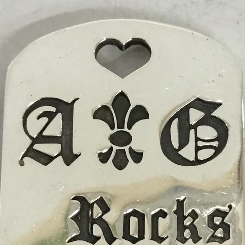 エーアンドジー A&G アクセサリー ネックレス、ペンダント hide ペンダントトップ ハート ロゴ、文字 銀 / シルバー / メンズ USED 古着 中古 10130782