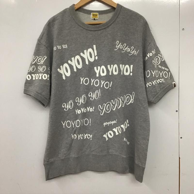 アベイシングエイプ A BATHING APE トレーナー 半袖 スウェット TERIYAKI BOYZ TERIYAKI SOURCE L ロゴ、文字 灰 / グレー / メンズ USED 古着 中古 10133566