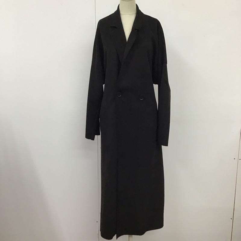 ザラ ZARA コート コート一般 ロングコート ロングジャケット カラージャケット アウター M 無地 黒 / ブラック / レディース USED 古着 中古 10120861
