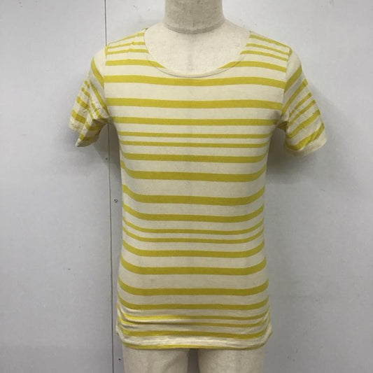 ハレ HARE Tシャツ 半袖 半袖Tシャツ プリントTシャツ 半袖カットソー S ボーダー柄 白 / ホワイト / X 黄 / イエロー /  メンズ USED 古着 中古 10113138