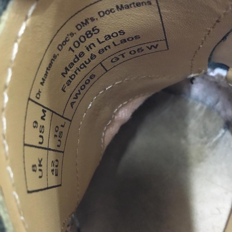 ドクターマーチン Dr.Martens 革靴 革靴 10085 3ホールシューズ UK8 US:9 無地 黒 / ブラック / メンズ USED 古着 中古 10136302
