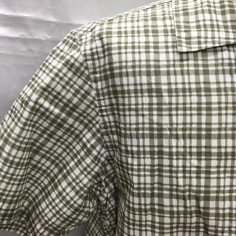 アダムエロペ ADAM ET ROPE  シャツ、ブラウス 半袖 gmg-09120-a 半袖シャツ カラーシャツ 半袖カットソー チェックシャツ M チェック 白 / ホワイト / X カーキ / カーキ /  メンズ USED 古着 中古 10109325