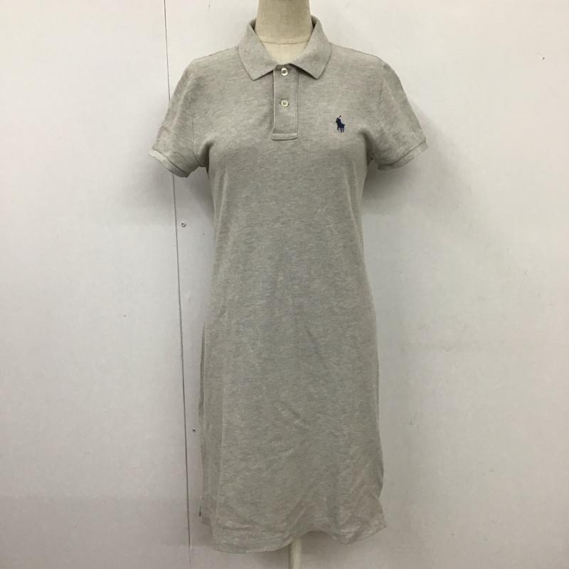 ポロラルフローレン POLO RALPH LAUREN ワンピース ひざ丈スカート ポロシャツワンピース XS ワンポイント 灰 / グレー / レディース USED 古着 中古 10114398
