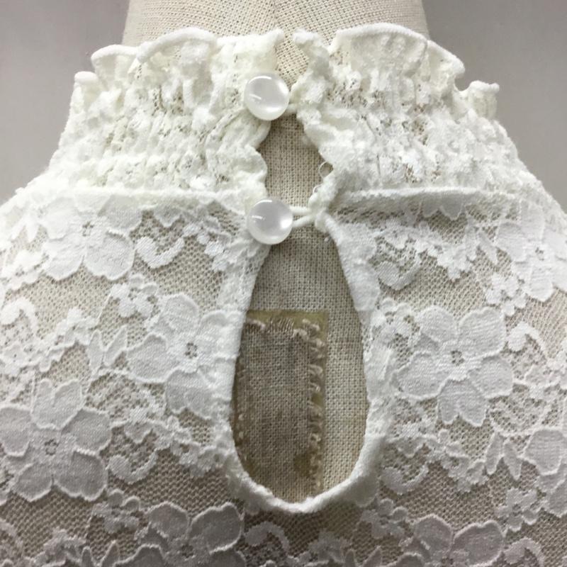 マジェスティックレゴン MAJESTIC LEGON カットソー 長袖 1085010711 シャーリングレースリブトップス M レース柄 オフホワイト / オフホワイト / レディース USED 古着 中古 10107321