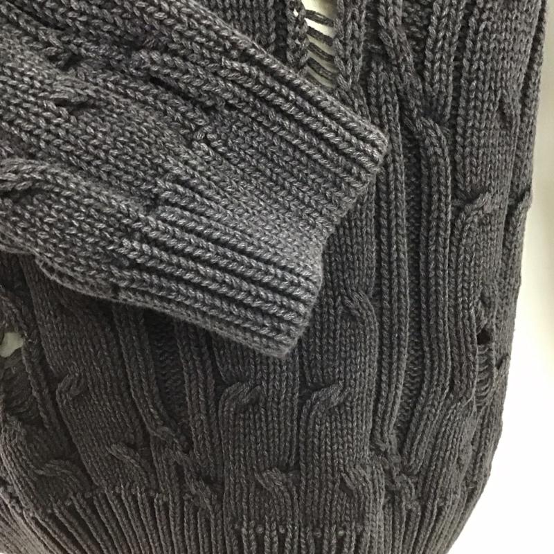 ザラ ZARA ニット、セーター 長袖 長袖ニットカットソー ニット セーター クルーネックニット L 無地 黒 / ブラック / メンズ USED 古着 中古 10124688