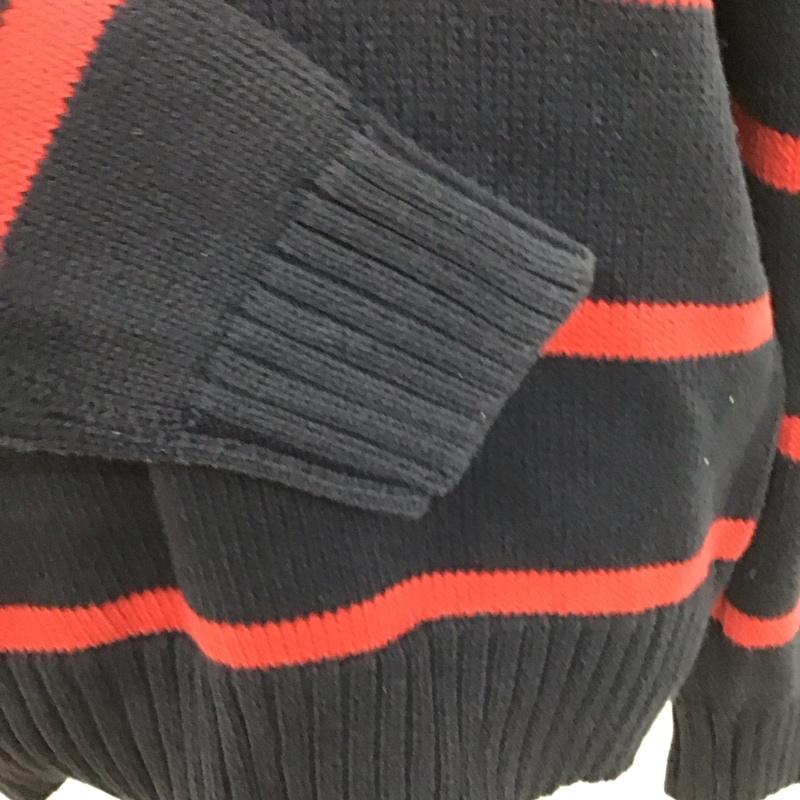ポロラルフローレン POLO RALPH LAUREN ニット、セーター 長袖 ボーダー コットンニット L ワンポイント 赤 / レッド / X 紺 / ネイビー /  レディース USED 古着 中古 10114761