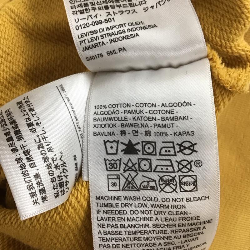 リーバイス Levi s パーカー 長袖 長袖 S ロゴ、文字 黄 / イエロー / メンズ USED 古着 中古 10135980