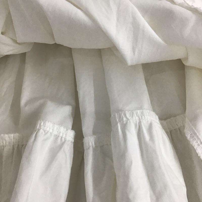ザラ ZARA ワンピース ミニスカート 半袖ワンピース フレアスカート カラーネック シャツワンピース M 無地 白 / ホワイト / レディース USED 古着 中古 10136747