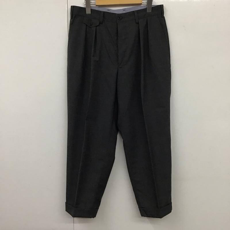 ビームス ジャパン BEAMS JAPAN パンツ スラックス スラックスパンツ ワイドパンツ センタータックパンツ M 無地 灰 / グレー / メンズ USED 古着 中古 10131475