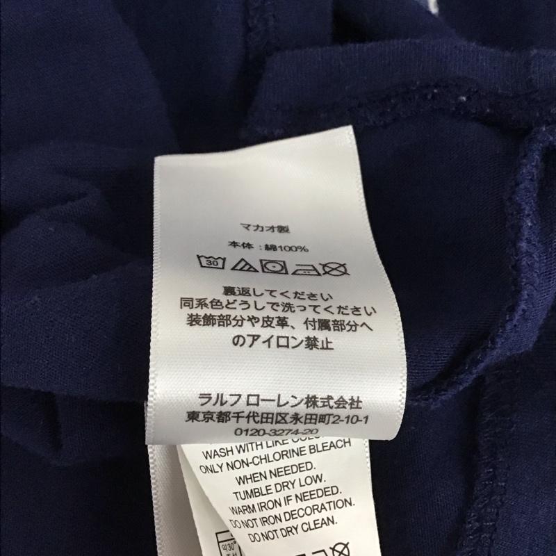 ポロラルフローレン POLO RALPH LAUREN ワンピース ひざ丈スカート 半袖ミニワンピース クルーネックワンピース L プリント 紺 / ネイビー / レディース USED 古着 中古 10136116