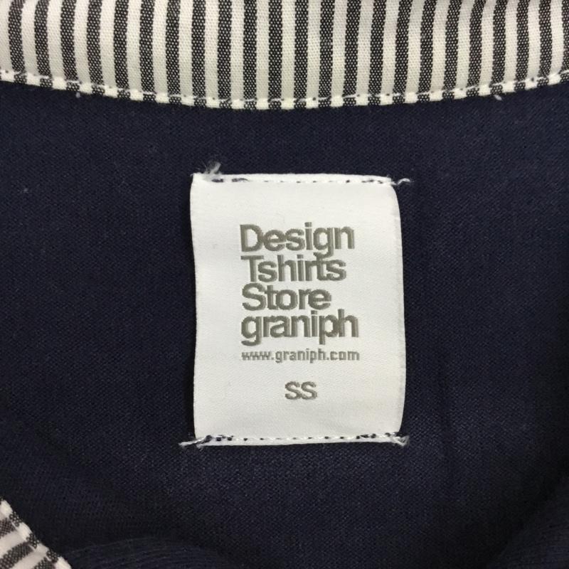 デザインティーシャツストアグラニフ Designtshirtsstoregraniph ポロシャツ 半袖 半袖ポロシャツ カラーシャツ 半袖カットソー S ロゴ、文字 紺 / ネイビー / メンズ USED 古着 中古 10109283