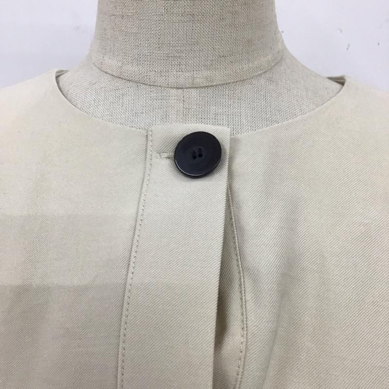ザラ ZARA ジャケット、上着 ジャケット、ブレザー ノーカラー ドロスト M 無地 アイボリー / アイボリー / レディース USED 古着 中古 10113496