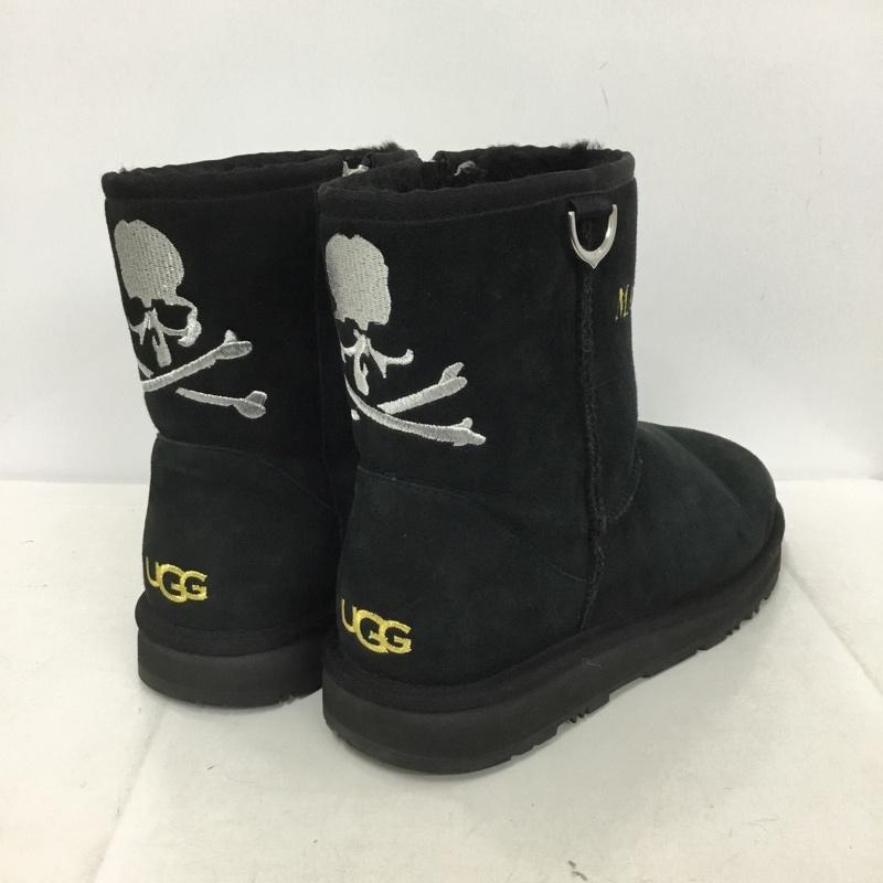 アグ UGG ブーツ ショートブーツ 1103394 MASTERMIND ムートンブーツ サイドファスナー 26cm 26.0cm ロゴ、文字 黒 / ブラック / メンズ USED 古着 中古 10138005