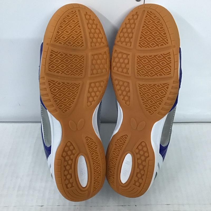 バタフライ BUTTERFLY シューズ シューズ 卓球 シューズ レゾライン トライネックス 93600-177 25.5cm 無地 青 / ブルー / X 白 / ホワイト / メンズ USED 古着 中古 10125373