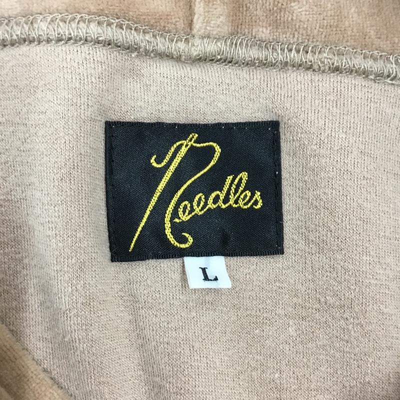 ニードルス Needles パーカー 長袖 長袖パーカー フード付きパーカー 刺繍スウェット トレーナー L ロゴ、文字 ベージュ / ベージュ / メンズ USED 古着 中古 10115163
