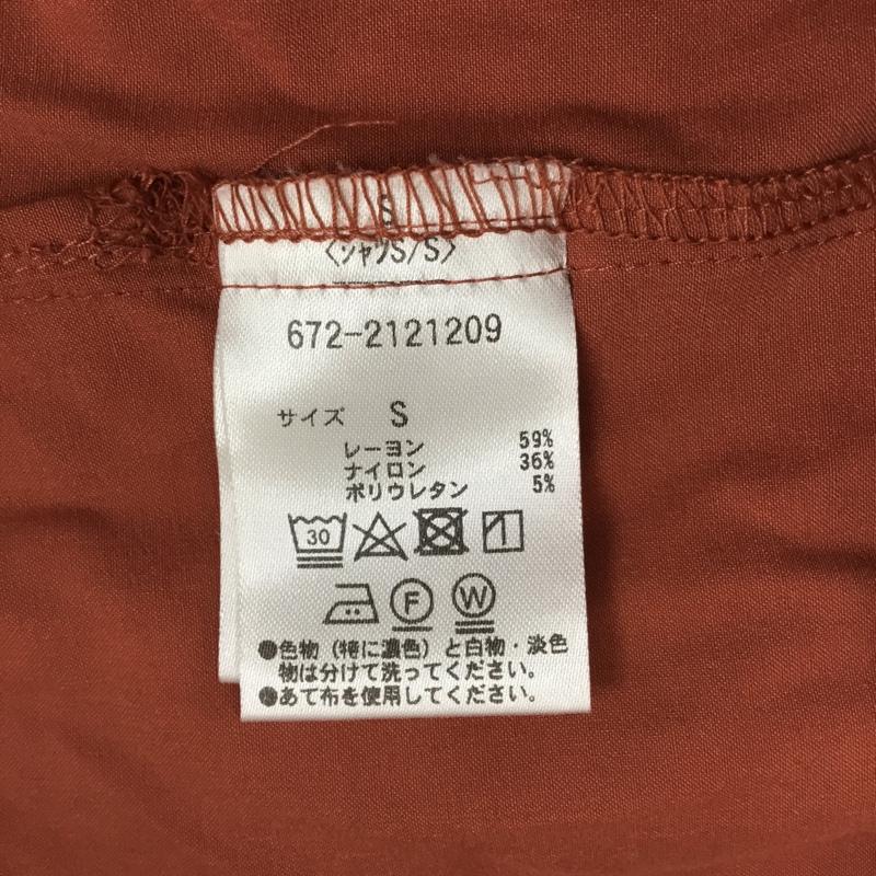 ナノユニバース nano・universe シャツ、ブラウス 半袖 672-2121209 オープンカラーシャツ S 無地 橙 / オレンジ / メンズ USED 古着 中古 10109705