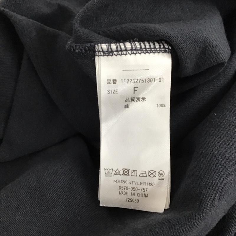 アングリッド Ungrid Tシャツ 半袖 半袖カットソー プリントTシャツ クルーネックカットソー FREE プリント 黒 / ブラック / レディース USED 古着 中古 10132839