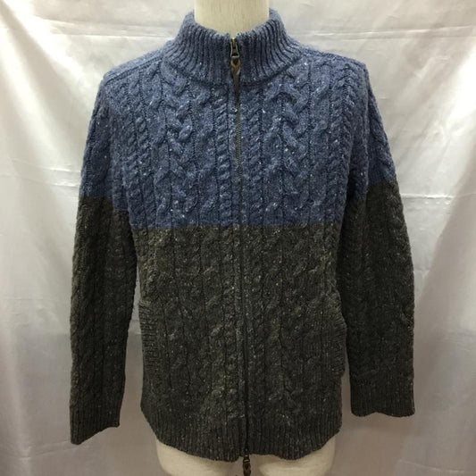 ニューヨーカー NEWYORKER ニット、セーター 長袖 長袖ニットカットソー ジップアップニット セーター M 総柄 マルチカラー / マルチカラー /  メンズ USED 古着 中古 10113362