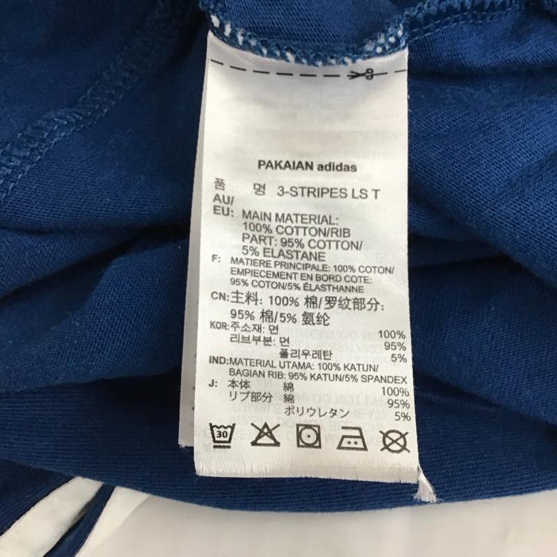 アディダスオリジナルス adidas originals カットソー 長袖 DV1559 スリーストライプ長袖Tシャツ ジャージ ラグラン ロゴ、文字 青 / ブルー / メンズ USED 古着 中古 10117335