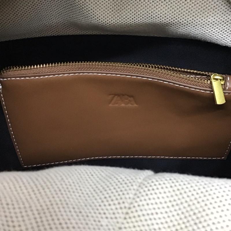 ザラ ZARA トートバッグ トートバッグ 6040 210 709 フェイクレザー 無地 茶 / ブラウン / レディース USED 古着 中古 10119357